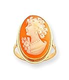 14k 13x18mm Shell Cameo Ring