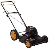 Poulan Pro PR600Y22SHP 22 inch Side Discharge/Mulch Front Drive Self Propelled Mower with 6 HP Briggs & Stratton Engine, High Rear Wheels and 5 Height Settings