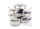 UPC 689439508808 product image for Belgique Stainless Steel 11 Piece Cookware Set with Nonstick Saute Pan & Fry Pan | upcitemdb.com