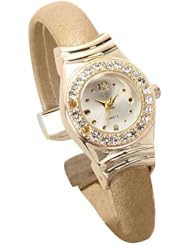 Bay Studio Black Candy Bangle Cuff Watch GOLD