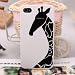 Animal Graphic Slim Fit Hard Plastic Case for Apple Iphone 4-Giraffe