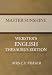 Master Sunshine - Webster's English Thesaurus Edition