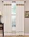 Spa Collection White and Taupe Stripe Set of 2 Rod Pocket Window Panel Treatments