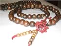 Traditional Sandalwood Mala Beads - Extra Large - Natural brown
