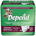 Depend Fitted Maximum Protection Briefs (Formerly Overnite) Size Small/Medium Pk/20