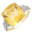 FPJ Fashionable Ring With 6.65ctw Genuine Diamonds and Citrine Made of Yellow Gold - Certificate Available.