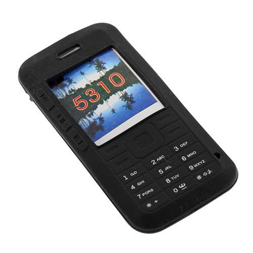 Durable Flexible Soft Black Silicone Skin Case for Nokia 5310 Xpressmusic Cell Phone