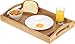 Serving tray bamboo - wooden tray with handles - Great for dinner trays, tea tray, bar tray, breakfast Tray, or any food tray - good for parties or bed tray