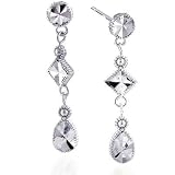 10K Fancy Diamond Cut Dangle Earrings