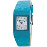 Kahuna Women's Quartz Watch with Silver Dial Analogue Display and Turquoise Plastic or PU Strap KLS-0256L