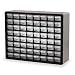 Akro-Mils 64d Grey Frme Blk Face Plastic Frame Storage Cab