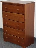 Chest with 5 Drawers in Expresso