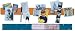Magnetic Strip Bulletin Board in Hot Blue