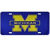 Michigan Wolverines Blue Mirror License Plate