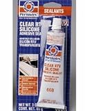 Permatex 80050 #66 Clear Silicone Adhesive Sealant, 3 oz. Tube