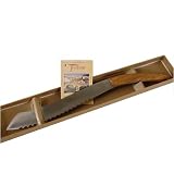 Bread Knife ~ Laguiole Le Thiers Olive wood handled curved bread or cheese knife