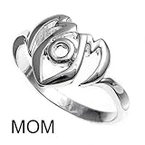 Sterling Silver Ring - Mom - Size: 5-9