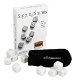 Sipping Stones - Set of 9 White Whisky Chilling Rocks - Made of 100% Pure Soapstone