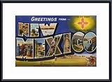 Greeting Card from New Mexico, Art Poster with Metal Frame, poster size: 20
