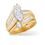 1 3/8 ct dtw Diamond on Fire set