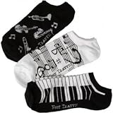 Womens Music Ankle Socks 3-Pack