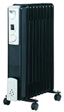 Oil Filled Radiator 2kw Black Slimline