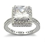 Created Diamond Cubic Zirconia Engagement Ring