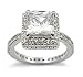Created Diamond Cubic Zirconia Engagement Ring