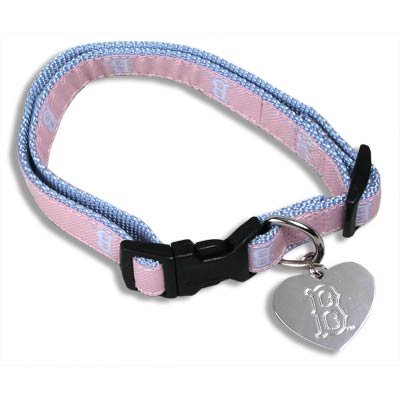 Boston Red Sox Princess Pink Dog Collar ID Tag Size Small