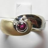 14K Two-Tone Gold Ruby Ring