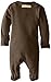 L'ovedbaby Unisex Baby Organic Snap Footie (Bark, 3-6m)