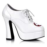 41P0N402CTL. SL160  5 Inch Sexy High Heel Oxford Shoe Chunky Heel Lace Up Platform Nurse Emblem Halloween Shoe