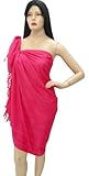 IMAGE OF Sweet Pink Color Pareo Beach Sarong Wrap Cover-up Xmas Christmas Gift