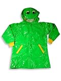 Puddle Duds by Cartwheels USA - Boys Hooded Raincoat, Bright Green, Gold