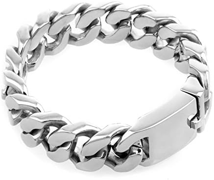 Karen Mens Bracelet Chunky Long Chain 316L Stainless Steel 20MM