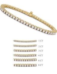 2 ct. tw. Yellow Gold Four-Prong Diamond Tennis Bracelet