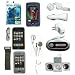 Premium 15-item all accessory essential bundle for Apple iPod Touch :BLACK Leather Case + BLACK Silicone Skin Case + WHITE Silicone Skin Case