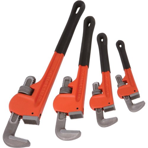 Grizzly H6271 Steelex 4-Pc. Pipe Wrench Set 8-Inch, 10-Inch, 14-Inch, 18-Inch On Sale