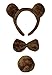 Petitebella Brown Bear Headband Bowtie Tail Unisex Children 3pc Costume (One Size)