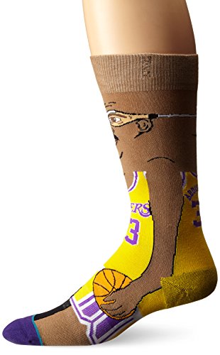 Stance Men's NBA Legends Crew Socks, Kareem, Large/Shoe Size 9-12
