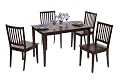 Target Marketing Systems 5 Piece Shaker Dining Set, Espresso