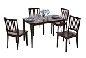Target Marketing Systems 5 Piece Shaker Dining Set, Espresso