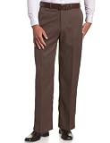 Savane Mens Deep Dye Microfiber Flat Front Gaberdine Pant,Birch,44W 30L