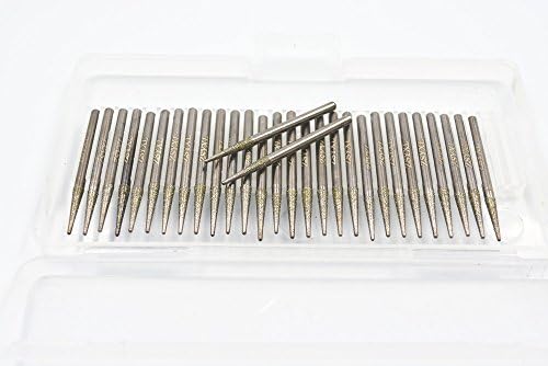 0.13'' Abrasive Grinding Polishing Bits 15mm Diamond Coated Length Mounted Point Set Pack of 30