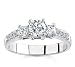 Jewelry : 18k White Gold or Yellow Gold Three-Stone Diamond Ring (H/SI2, 3/4 ct. tw.)