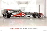 Professionally Framed McLaren Mercedes MP4-25 Showroom Formula One F1 Sports Poster - 24x36 with RichAndFramous Black Wood Frame