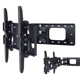 Allcam PLB109S Universal TV Wall Bracket (Pull-out, Swivel, Tilt) for 30" 32" 37" LCD/ LED TVs in Black