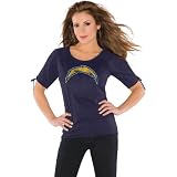 Touch by Alyssa Milano San Diego Chargers Women's Split Sleeve Top Large