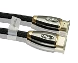 KanaaN Platinum 3D High Speed HDMI-Kabel HDMI Kabel mit 24K vergoldeten Anschl�ssen 4-fache Abschirmung - HDMI 1.4 - 24k vergoldete Anschl�sse - Full HD - 1080p - 2,1 Meter Kabell�nge f�r 3D TV, Xbox 360, Sony Play Station 3 (PS3), DVD, Blu-ray, HDTV, LCD, Plasma