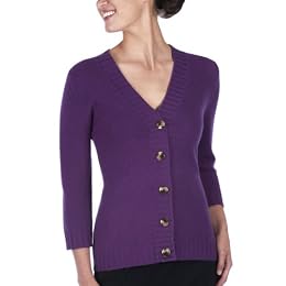 purple button down cardigan